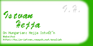 istvan hejja business card